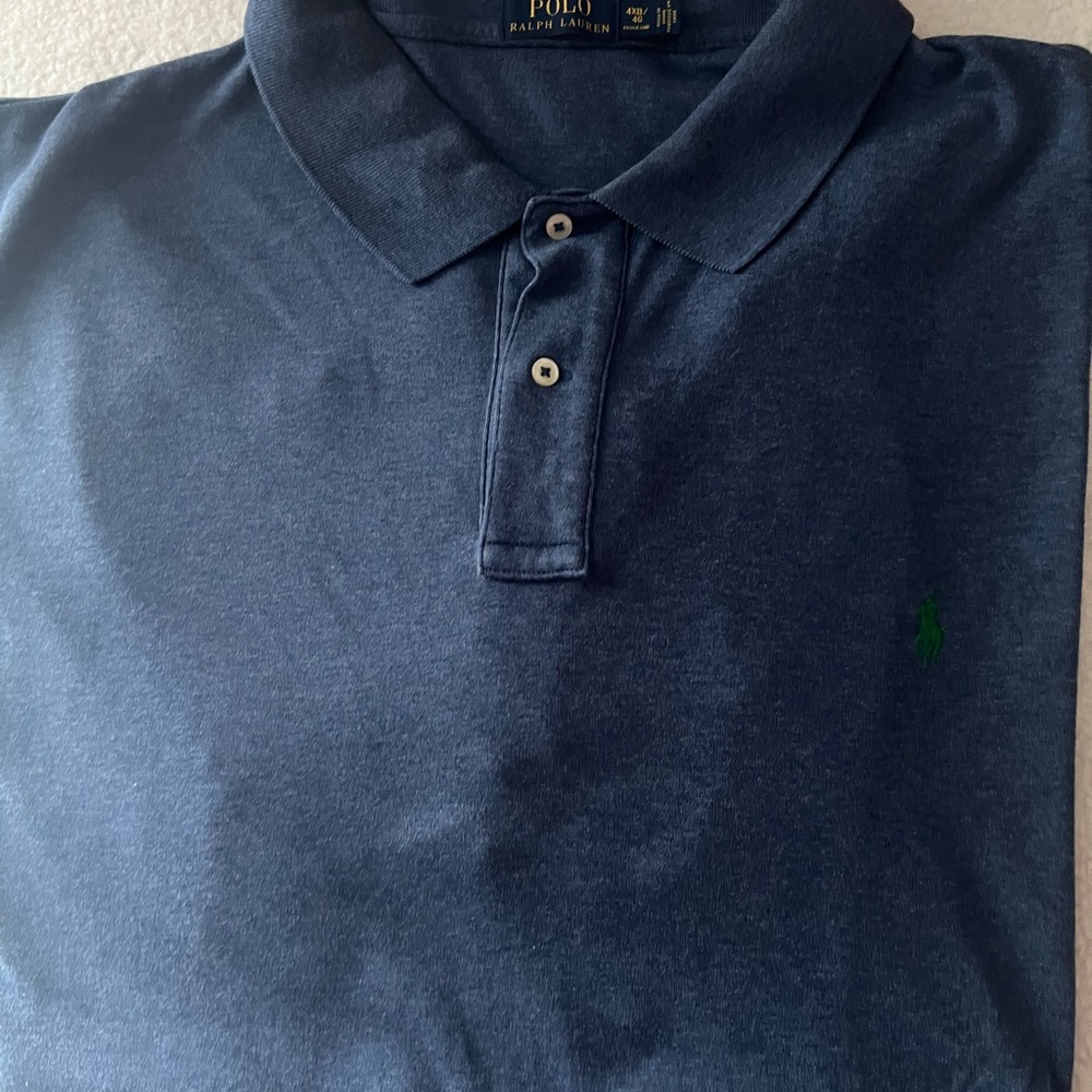 Ralph Lauren Blue Polo Shirt Classic Knit